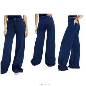 Good American Women's Good Skate Terry Sweatpants Jeans Sz 2/26 Wide Leg Stretch
